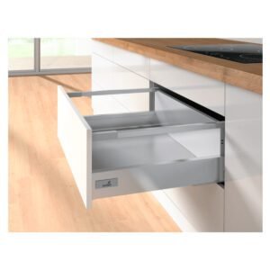 HETTICH Linear Drawer System: InnoTech Atira  with railing, height 144 mm