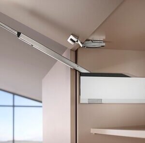 BLUM AVENTOS HF top with Light Grey Cover Cap For Wooden & Wide Aluminium Fronts